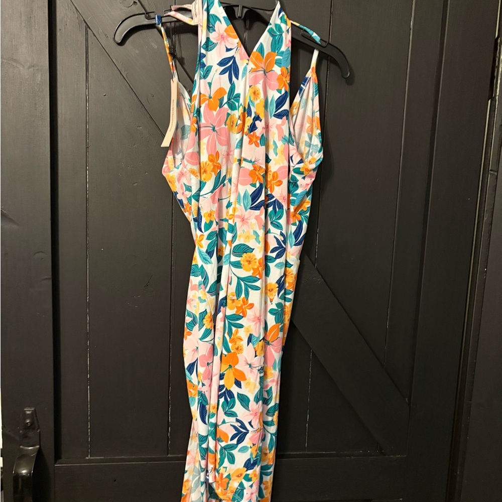 BCBGeneration Multicolor Floral Backless Dress NWT - image 2